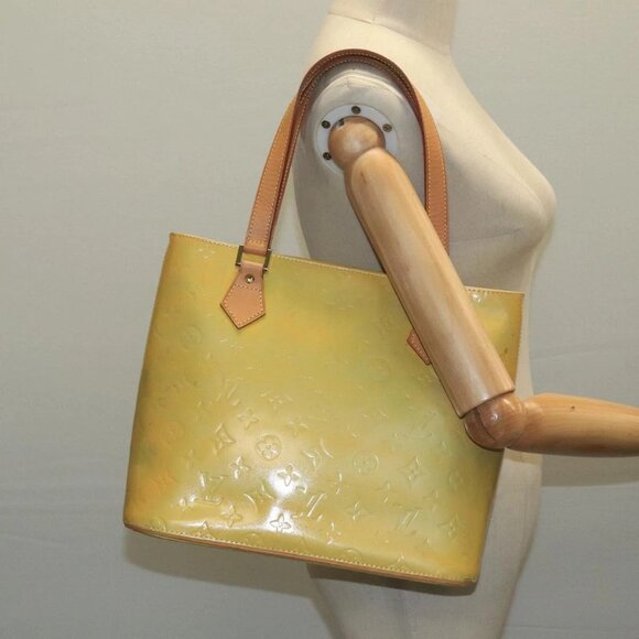 LOUIS VUITTON Monogram Vernis Houston Hand Bag Gris LV Auth - Picture 15 of 16